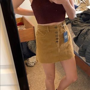 Brown denim skirt